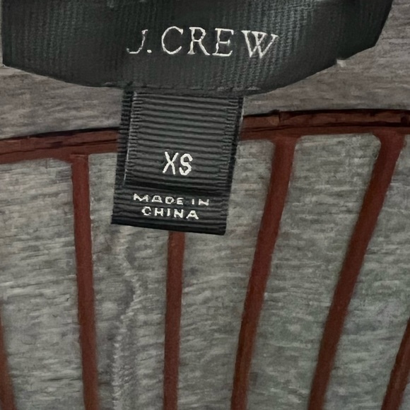 J. Crew Gray Fitted Ruffle Short Sleeve Top XS - Picture 11 of 11